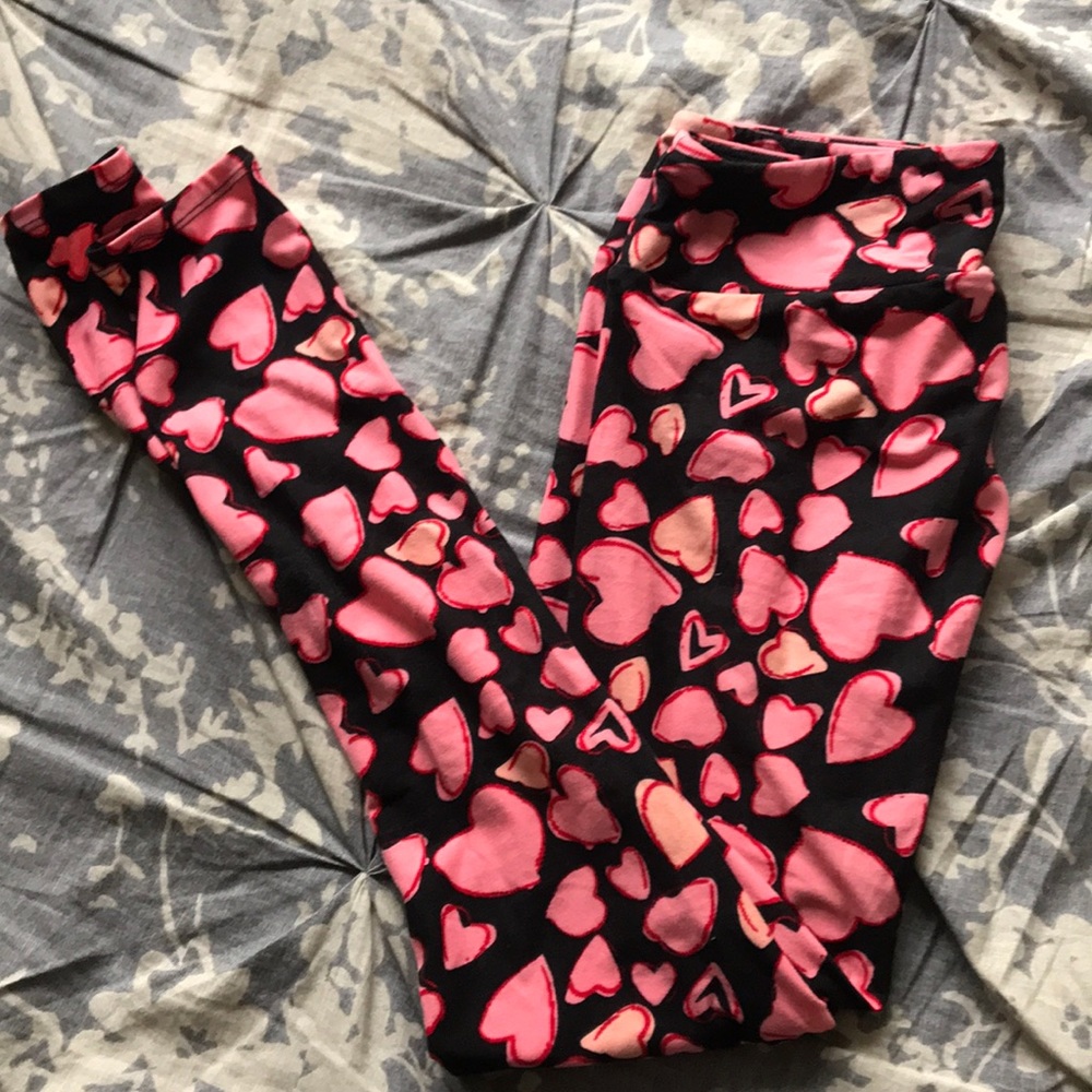 LuLaRoe One Size Heart Leggings